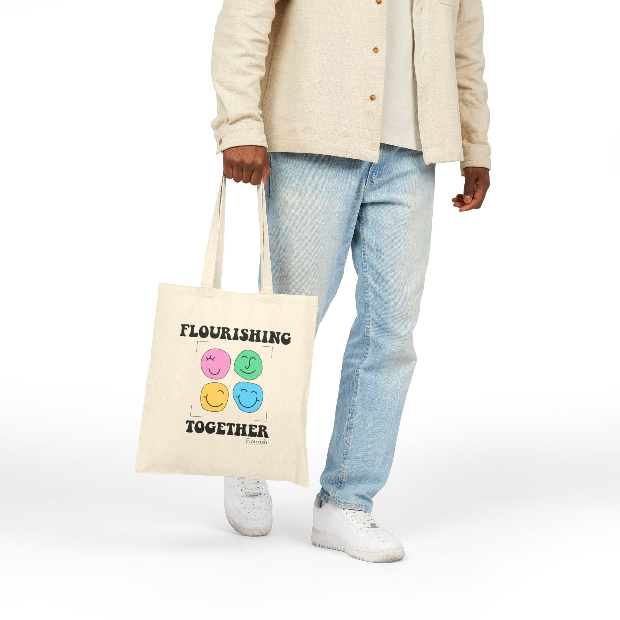 Faces Flourishing Together Tote Bag - Flourish Therapy Collection